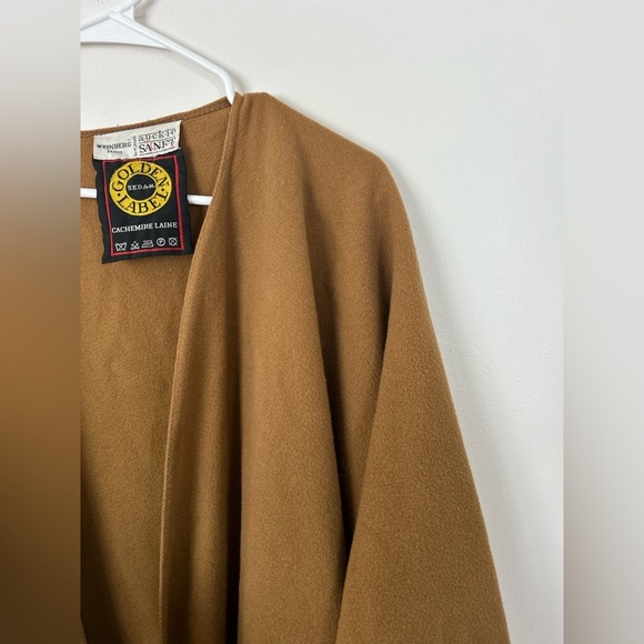 Vintage Camel Cashmere Wool Cape/Tabbard/Poncho by Weinberg Paris - Picture 6 of 6